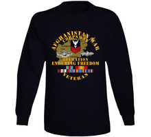 Load image into Gallery viewer, Navy - Afghanistan War Corpsman - Operation Enduring Freedom - Veteran W Fmf - Afghan Svc Long Sleeve