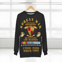 Load image into Gallery viewer, AOP Unisex Sweatshirt - USMC - Korean War - 3rd Bn, 5th Marines w KOREA SVC