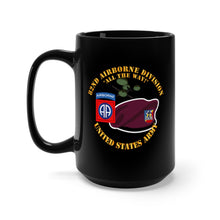 Load image into Gallery viewer, Black Mug 15oz - Army - 82nd Airborne Div - Beret - Mass Tac - Maroon - 82nd Avn Regt