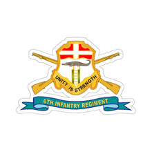 Load image into Gallery viewer, Kiss-Cut Stickers - Army - 6th Infantry Regiment - DUI w Br - Ribbon X 300