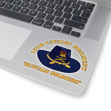 Load image into Gallery viewer, Kiss-Cut Stickers - Army - 10th Cavalry Regiment w Cav - Buffalo Soldiers