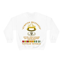 Load image into Gallery viewer, Unisex Heavy Blend Crewneck Sweatshirt - Army - Jumping Mustangs w DUI - ABN Basic - 1st Bn 8th Cav w VN