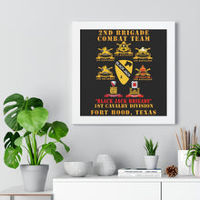 Load image into Gallery viewer, Framed Vertical Poster - Army - 2nd BCT, 1st Cav Division - BlackJack - All Sub Units w Ribbon X 300