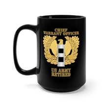Load image into Gallery viewer, Black Mug 15oz - Army - Emblem - Warrant Officer - CW2 - Retired