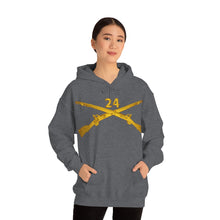 Load image into Gallery viewer, Unisex Heavy Blend Hooded Sweatshirt - Army - 24th Infantry Regiment Branch Wo Txt