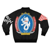Load image into Gallery viewer, Men's AOP Bomber Jacket - American Defenders Of Bataan Corregidor - Ms Log