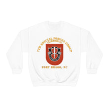 Load image into Gallery viewer, Unisex Heavy Blend Crewneck Sweatshirt - Army - 7th Special Forces Group W Flash - Fbnc