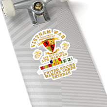 Load image into Gallery viewer, Kiss-Cut Stickers - USMC - Vietnam War Veteran - 3rd Bn, 5th Marines w CAR VN SVC