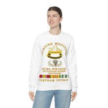 Load image into Gallery viewer, Unisex Heavy Blend Crewneck Sweatshirt - Army - Jumping Mustangs w DUI - ABN Basic - 1st Bn 8th Cav w VN