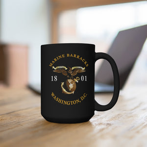 Black Mug 15oz - Marine Barracks - Washington, D.C 1801 X 300