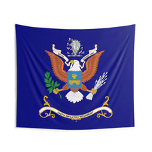 Load image into Gallery viewer, Indoor Wall Tapestries - 120th Infantry Regiment - VIRTUS INCENDIT VIRES - Regimental Colors Tapestry