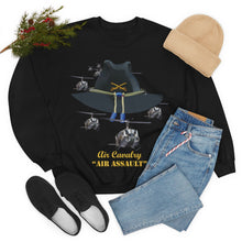 Load image into Gallery viewer, Unisex Heavy Blend Crewneck Sweatshirt - Army - Cavalry Hat - Air Assault w Branch w Slicks