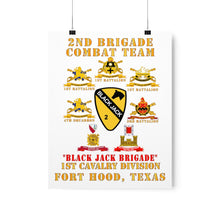 Load image into Gallery viewer, Premium Matte vertical posters - Army - 2nd BCT, 1st Cav Division - BlackJack - All Sub Units w Ribbon X 300