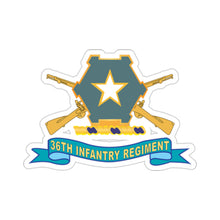 Load image into Gallery viewer, Kiss-Cut Stickers - 36th Infantry Regiment - DUI w Br - Ribbon X 300