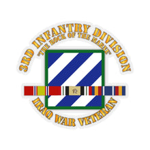 Load image into Gallery viewer, Kiss-Cut Stickers - Army - 3rd ID - Iraq Vet - The Rock of the Marne w SVC Ribbons