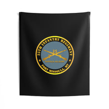 Load image into Gallery viewer, Indoor Wall Tapestries - Army - 25th Infantry Regiment - Fort Missoula, MT - Buffalo Soldiers w Inf Branch V1
