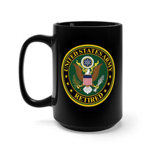 Load image into Gallery viewer, Black Mug 15oz - Army - US Army Retired