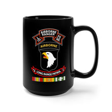 Load image into Gallery viewer, Black Mug 15oz - SSI - Vietnam - L Co 75th Ranger - 101st Abn - LRSD w Vn SVC X 300
