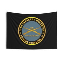 Load image into Gallery viewer, Indoor Wall Tapestries - Army - 25th Infantry Regiment - Jackson Barracks, LA - Buffalo Soldiers w Inf Branch