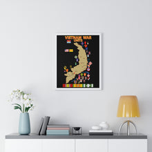 Load image into Gallery viewer, Premium Framed Vertical Poster - Map - Vietnam Units - 3 wo DS - Black