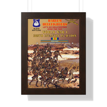 Load image into Gallery viewer, Framed Vertical Poster - Army - 369th Infantry Regiment "Harlem Hellfighters", World War I, "Let's Go Hellfighters, Over the Top"