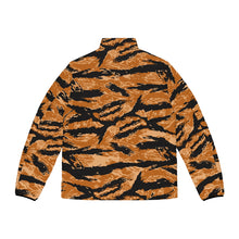 Load image into Gallery viewer, Men's Puffer Jacket (AOP) - Vietnam Tiger Stripe Orange X 300