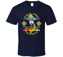 Load image into Gallery viewer, Army - Vietnam Combat Infantry Veteran With 1st Battalion 22nd Infantry - 4th Infantry Division Shoulder Sleeve Insignia -T-Shirts - Classic
