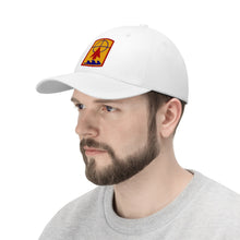 Load image into Gallery viewer, Unisex Twill Hat - 57th Artillery Brigade - Shoulder Sleeve Insignia (SSI) without Text - Direct to Garment (DTG) Printed