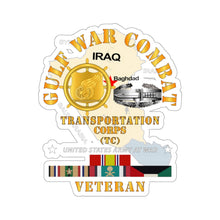 Load image into Gallery viewer, Kiss-Cut Stickers - Army - Gulf War Combat Vet - Transportation Corps X 300
