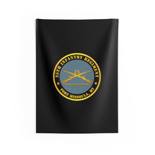 Load image into Gallery viewer, Indoor Wall Tapestries - Army - 25th Infantry Regiment - Fort Missoula, MT - Buffalo Soldiers w Inf Branch V1