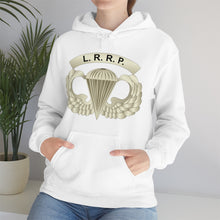 Load image into Gallery viewer, Unisex Heavy Blend Hooded Sweatshirt - Army - LRRP - Basic Airborne Badge w LRRP Tab X 300