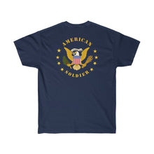 Load image into Gallery viewer, Unisex Ultra Cotton Tee - Army - 57th Artillery Brigade - Distinctive Unit Insignia (DUI) with Artillery Branch and Ribbon - American Patriot