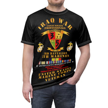 Load image into Gallery viewer, Unisex AOP Cut & Sew Tee - USMC - Iraq War Veteran - 3rd Bn, 5th Marines w CAR IRAQ SVC