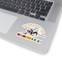 Load image into Gallery viewer, Kiss-Cut Stickers - Navy - Seabee - Vietnam Veteran - Step VN VET