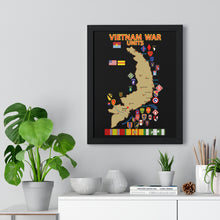 Load image into Gallery viewer, Premium Framed Vertical Poster - Map - Vietnam Units - 3 wo DS - Black