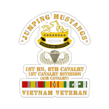Load image into Gallery viewer, Kiss-Cut Stickers - Army - Jumping Mustangs w DUI - ABN Basic - 1st Bn 8th Cav w VN