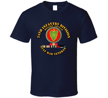 Load image into Gallery viewer, 24th Infantry Division - Desert Shield with Service Ribbons T-Shirt, Premium, and Hoodie