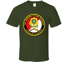 Load image into Gallery viewer, Army - 2nd Armored Cavalry Regiment Distinctive Unit Insignia - Red White - Battle Of 73 Easting T Shirt - Classic