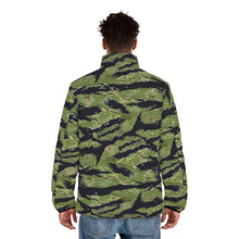 Load image into Gallery viewer, Men's Puffer Jacket (AOP) - Vietnam Military Tiger Stripe Jungle Camouflage