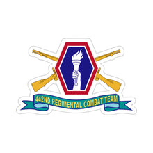 Load image into Gallery viewer, Kiss-Cut Stickers - Army - 442nd Infantry Regimental Combat Team w Br - SSI - Ribbon X 300