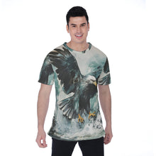 Load image into Gallery viewer, Painted Tree - Left Dark Eagle Attack - All-Over Print Men's T-shirt | Birdseye