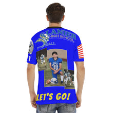 Load image into Gallery viewer, All-Over Print Men's Football Jersey With Button Closure - Lanier VOKS JAY #20