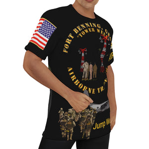 All-Over Print Men's O-Neck T-Shirt - Army - Airborne Life - Fort Benning, Georgia