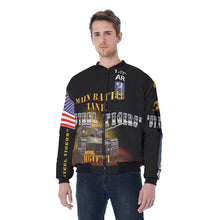 Load image into Gallery viewer, All-Over Print Men's Bomber Jacket - TF 1/77AR - 1st Battalion, 77th Armor, "Steel Tigers"