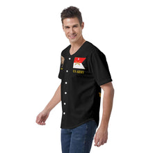 Load image into Gallery viewer, All-Over Print Men's Short Sleeve Baseball Jersey - 9th Cavalry "Buffalo Soldiers" with Guidon and B