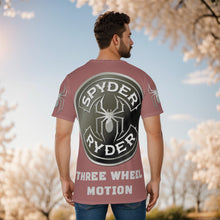 Load image into Gallery viewer, All-Over Print Men's O-Neck T-Shirt - Spyder Ryder - Three Wheel Motion - Marsala Red