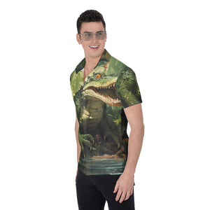 Painted Tree - Jungle Lizard - All-Over Print Men's Shirt