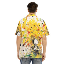 Load image into Gallery viewer, Painted Tree - Silly Cat - All-Over Print Men's Hawaiian Shirt With Button Closure