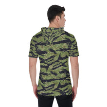 Load image into Gallery viewer, Vietnam Tiger Stripe All-Over Print Men's Short Sleeve Hoodie T-Shirt