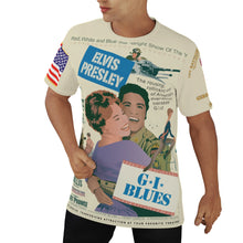 Load image into Gallery viewer, All-Over Print Men's O-Neck T-Shirt - AOP - GI Blues - In Germany in the Army Veteran - 1958 - 1960